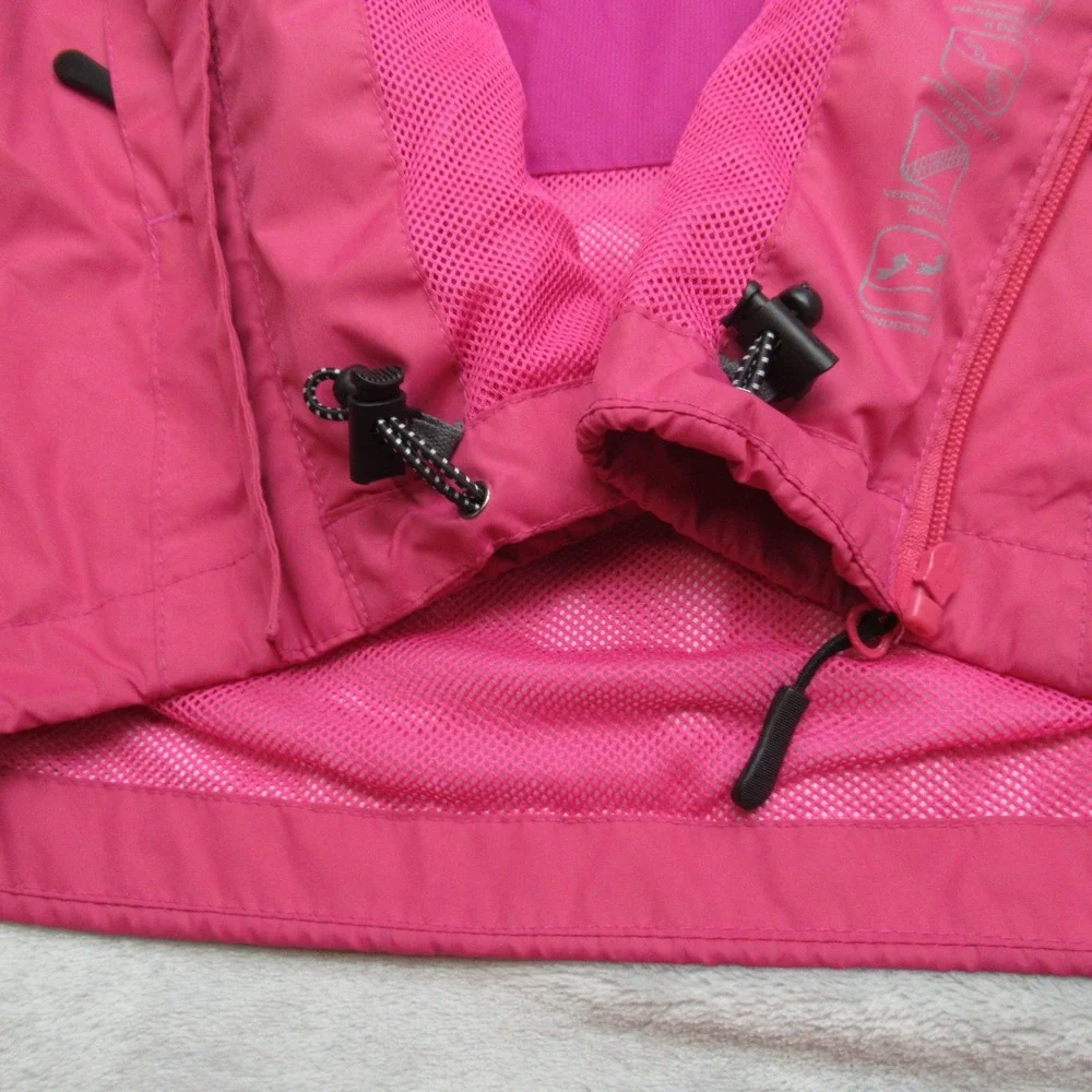 Little Donkey Andy Jacket Womens Small Pink Purple Hooded Water‎ Resistant Rain